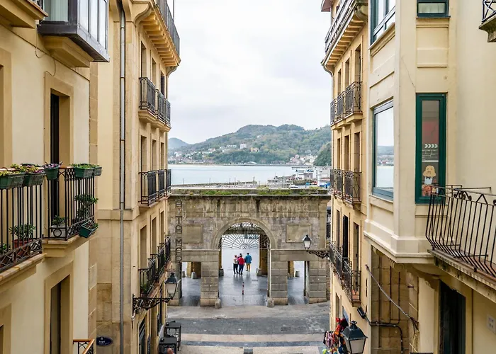 公寓 En El Puerto, Parte Vieja Cerca De La Playa 圣塞瓦斯蒂安